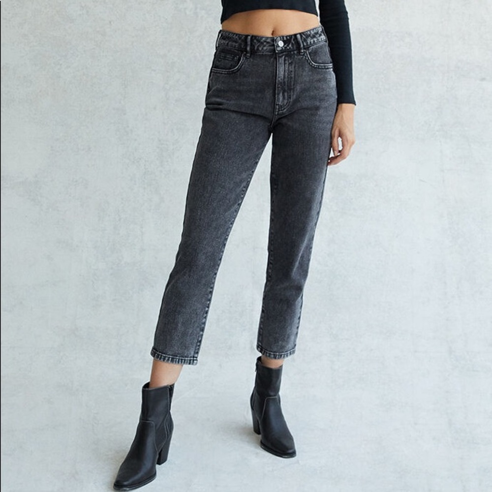 Pacsun Black Vintage Wash Mom Jeans